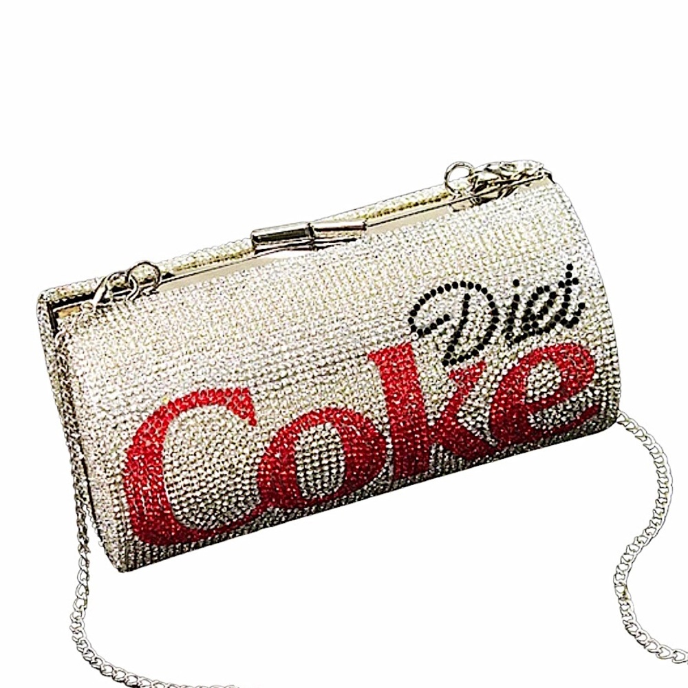 Xmas Special - Rhinestone Diet Coke Clutch / Shoulder Bag